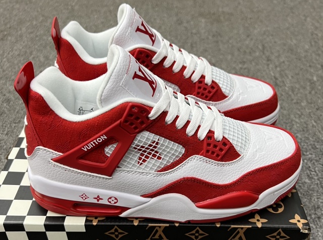 Women Air Jordan 4 Cement Iv Red - Click Image to Close